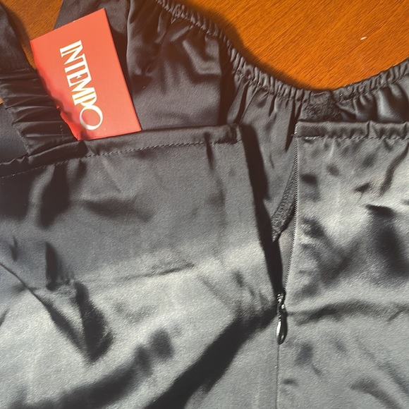 Intempo Satin ruched bustier bodysuit black 10 - Picture 3 of 5